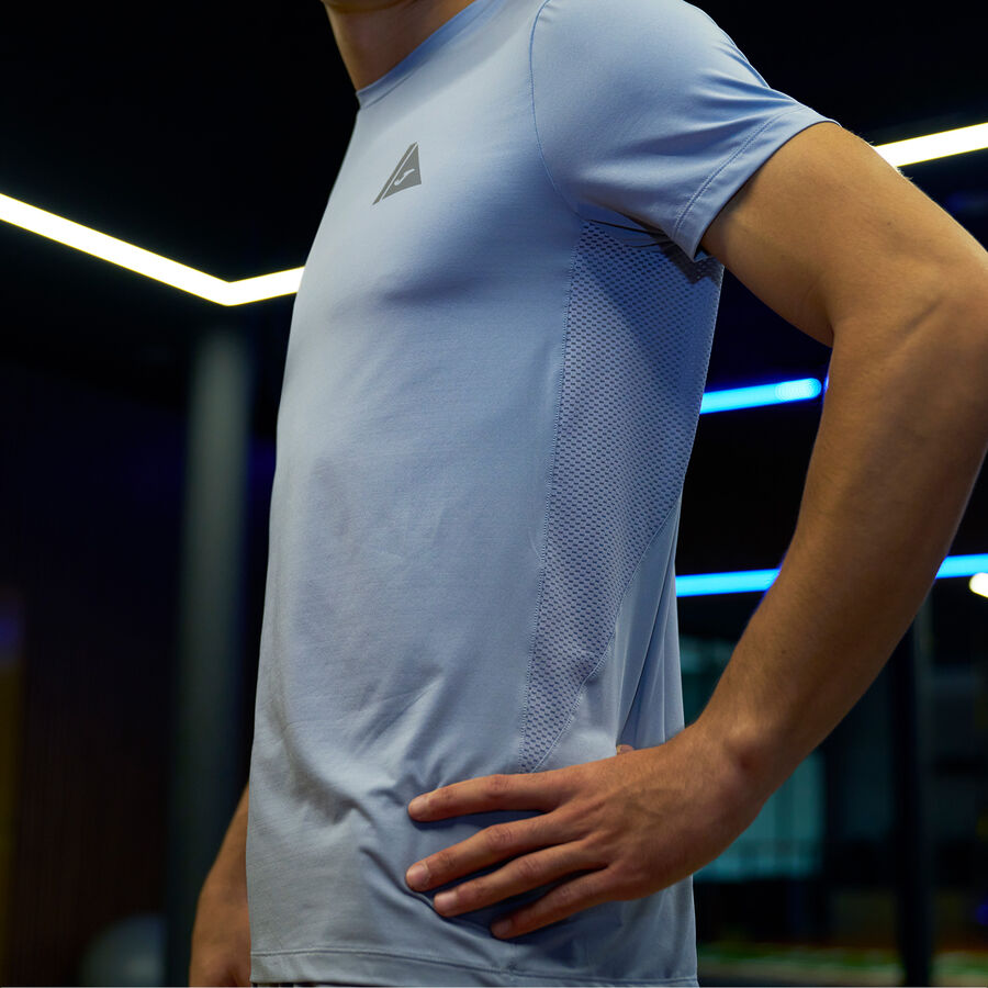 INDOOR GYM SHORT SLEEVE T-SHIRT BLUE