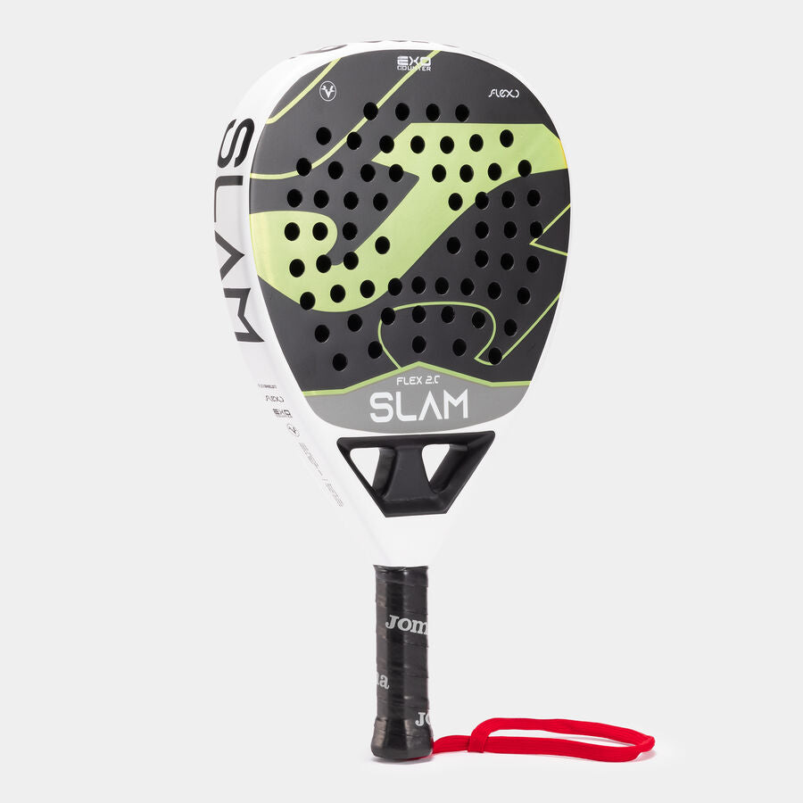 SLAM FLEX PADDLE RACKET GREEN WHITE