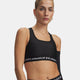Crossback Mid Bra - Black / Metallic Silver